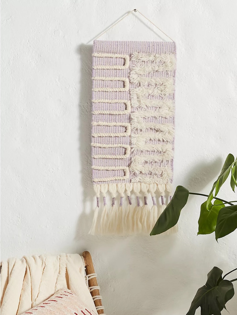 Anthropologie Faye Wall Hanging Wool Blend Boho Home Decor